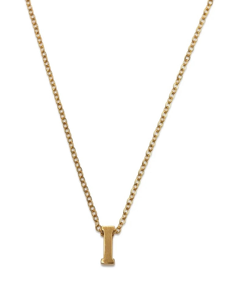 Viola - Letter Necklace Stainless Steel Gold - I