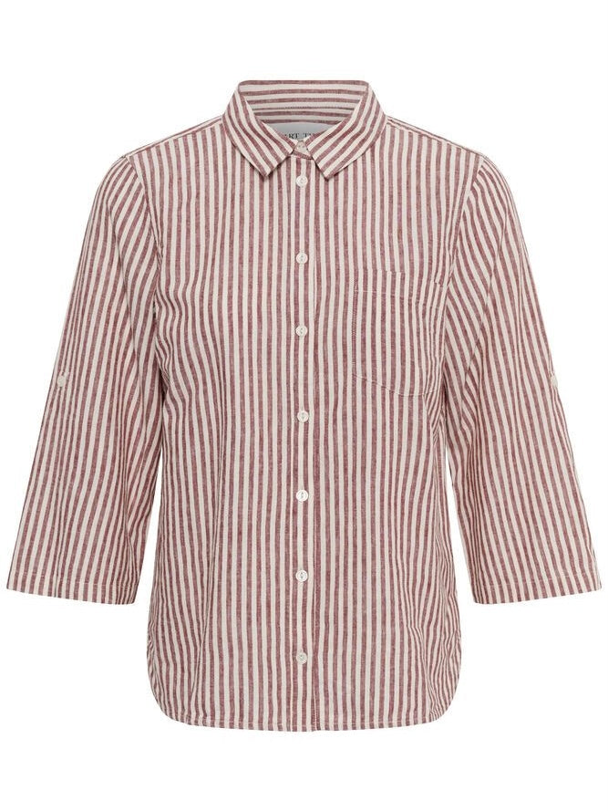 Cindie PW Shirt, Red Stripe