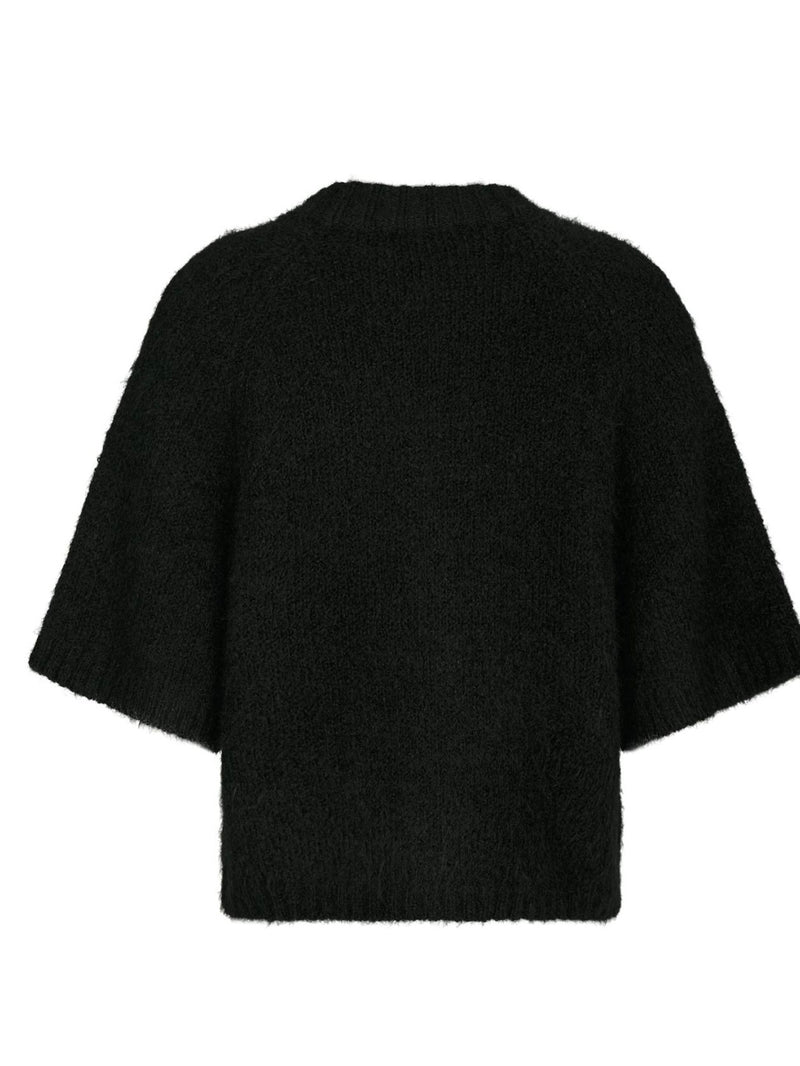 Benuta Fluffy Knit Cardigan, Black