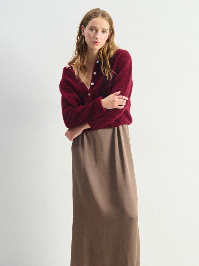 Vitow cardigan, Burgunder
