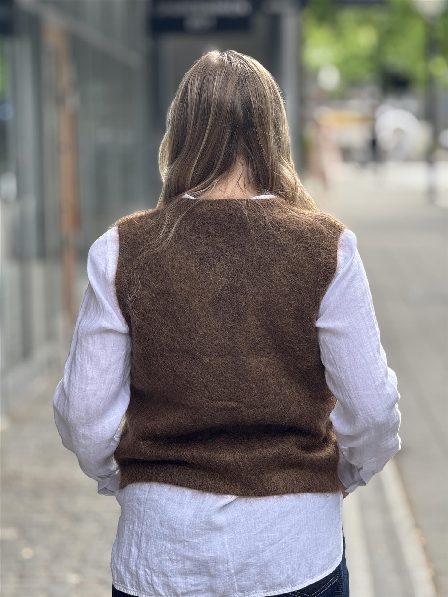 Brook Knit Button Vest