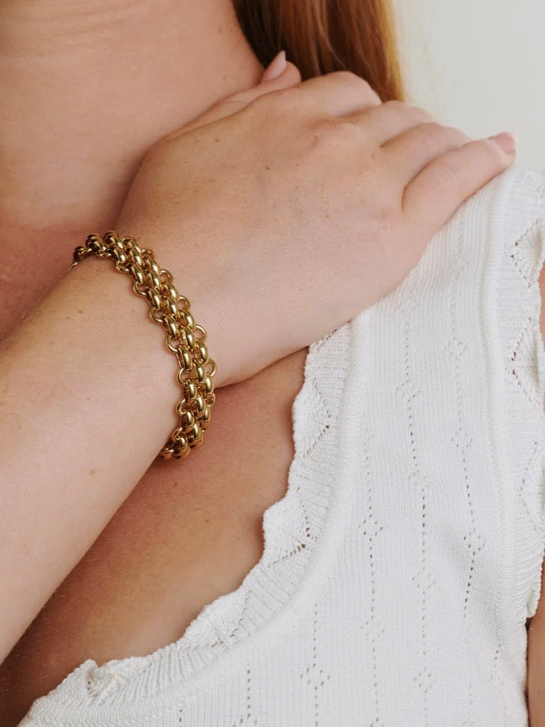 Ruth - Chunky Chain Bracelet Stainless Steel - Gold