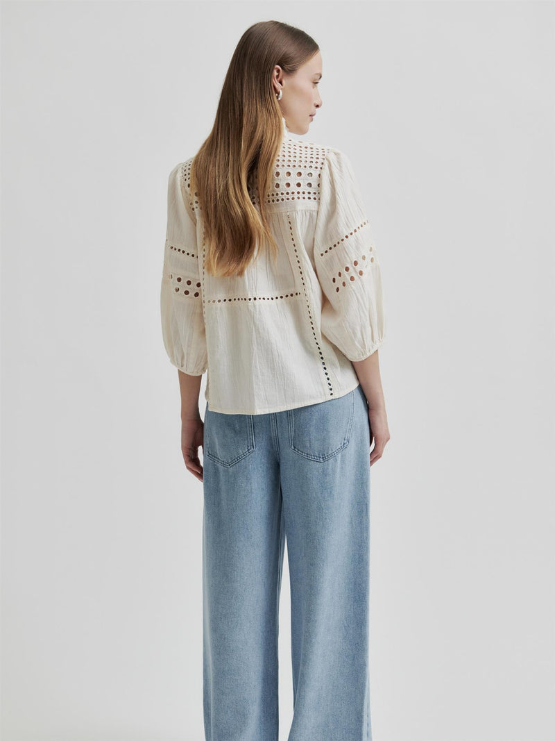 Brunie Blouse, Ecru