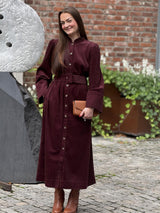 Corduroy Belt Dress