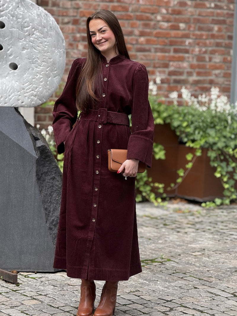 Corduroy Belt Dress