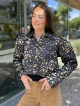 Tailored Satin Cropped Jacket