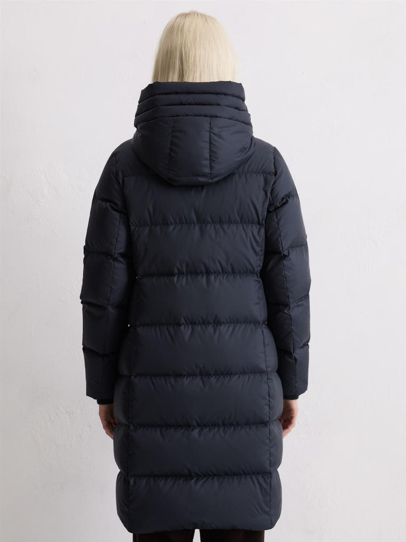 Coat, down filled, with hood, Deep Blue sea