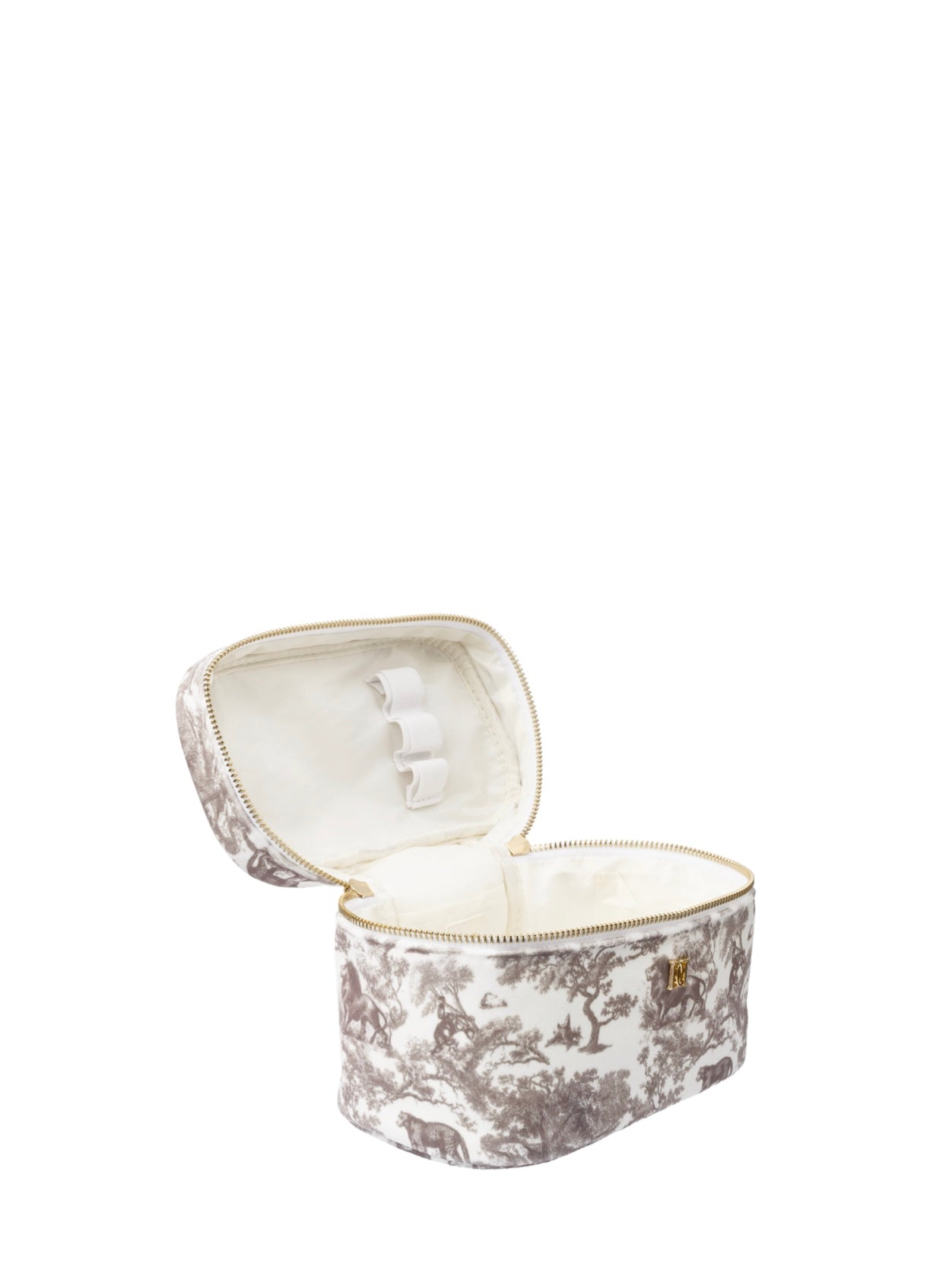 Velvet Vanity Bag Small, Taupe Savannah