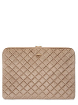 Velvet Quilted Mac Cover, Sparkled Champagne