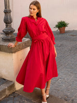 Astrid Skirt, City Red Poplin