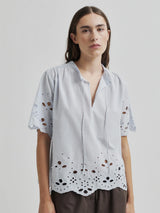 Limona Blouse, Gray Dawn