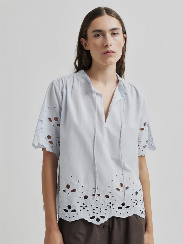 Limona Blouse, Gray Dawn