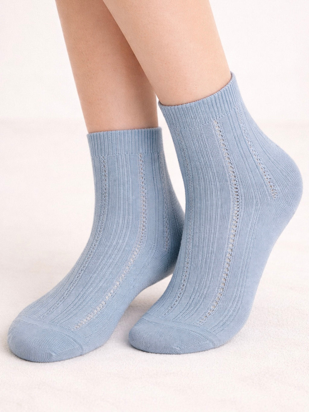 Solid Drake Sock, Light Blue