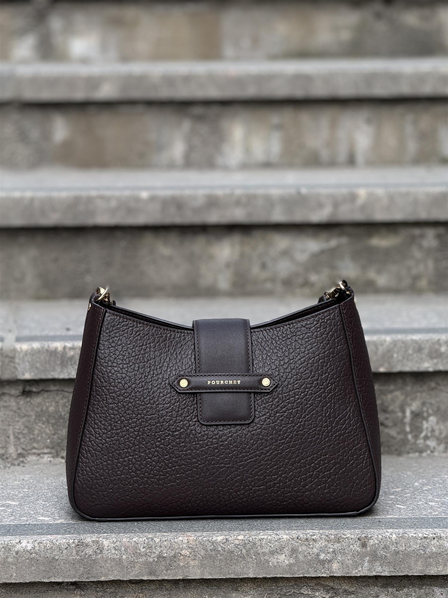 Fleuves Large Shoulderbag, Marron