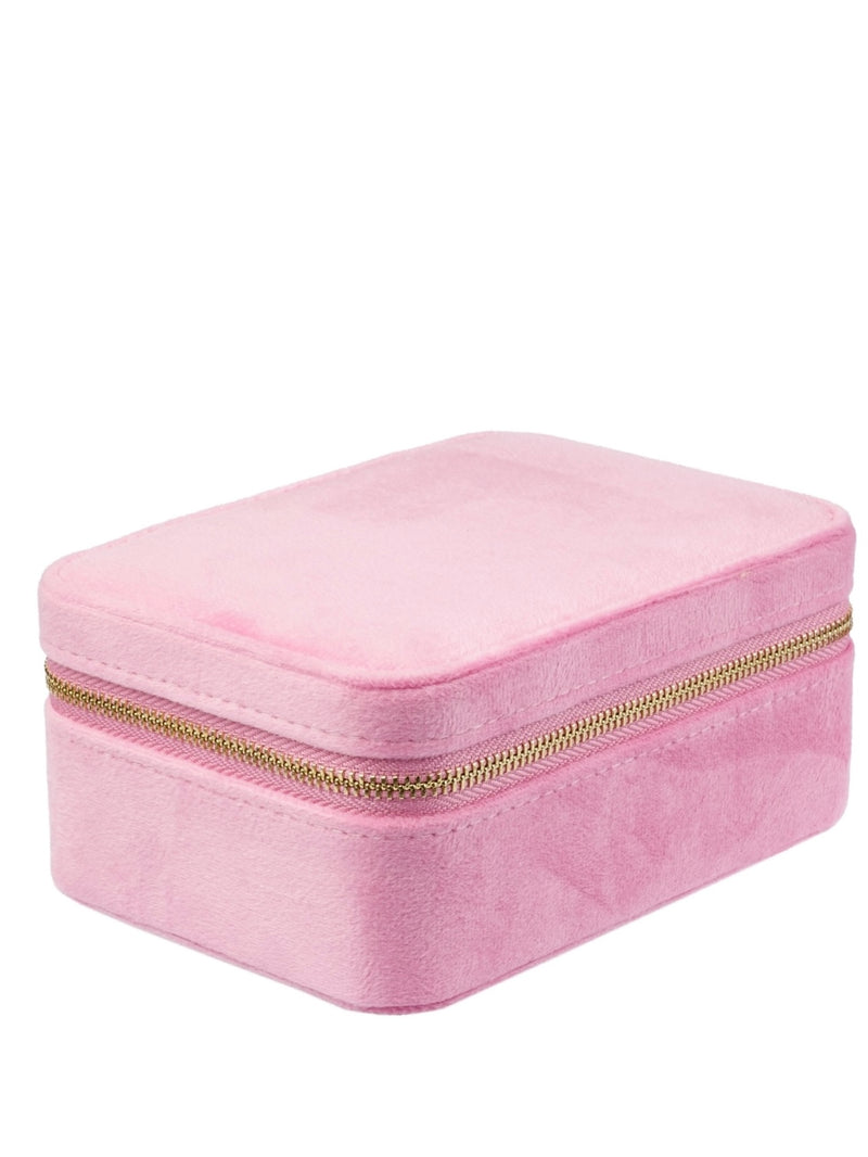 Velvet Jewellery Box, Bubblegum Pink