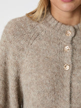 Benuta Fluffy Knit Cardigan, Beige