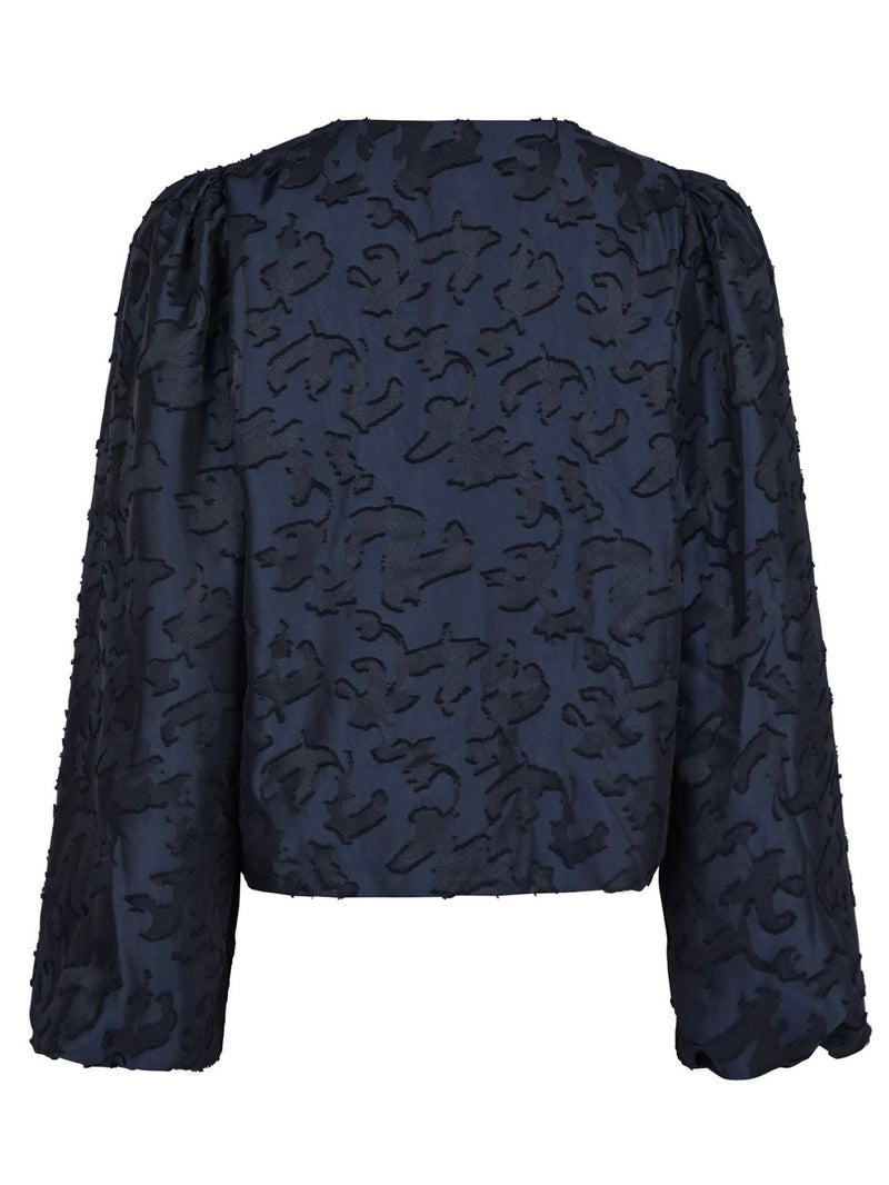 Daliska Artwork Blouse, Navy