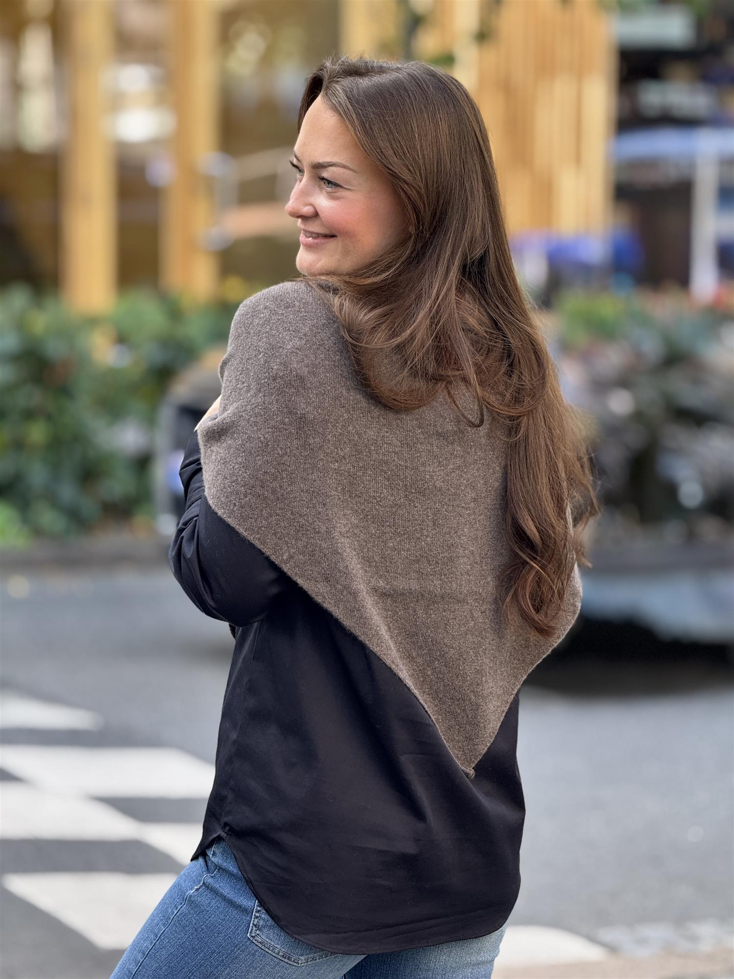 Bailey  Kashmir Scarf, Brown melange