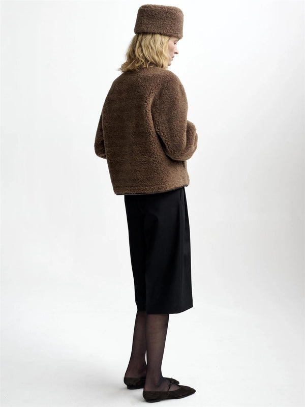 Zola lamb fur jacket, Brown