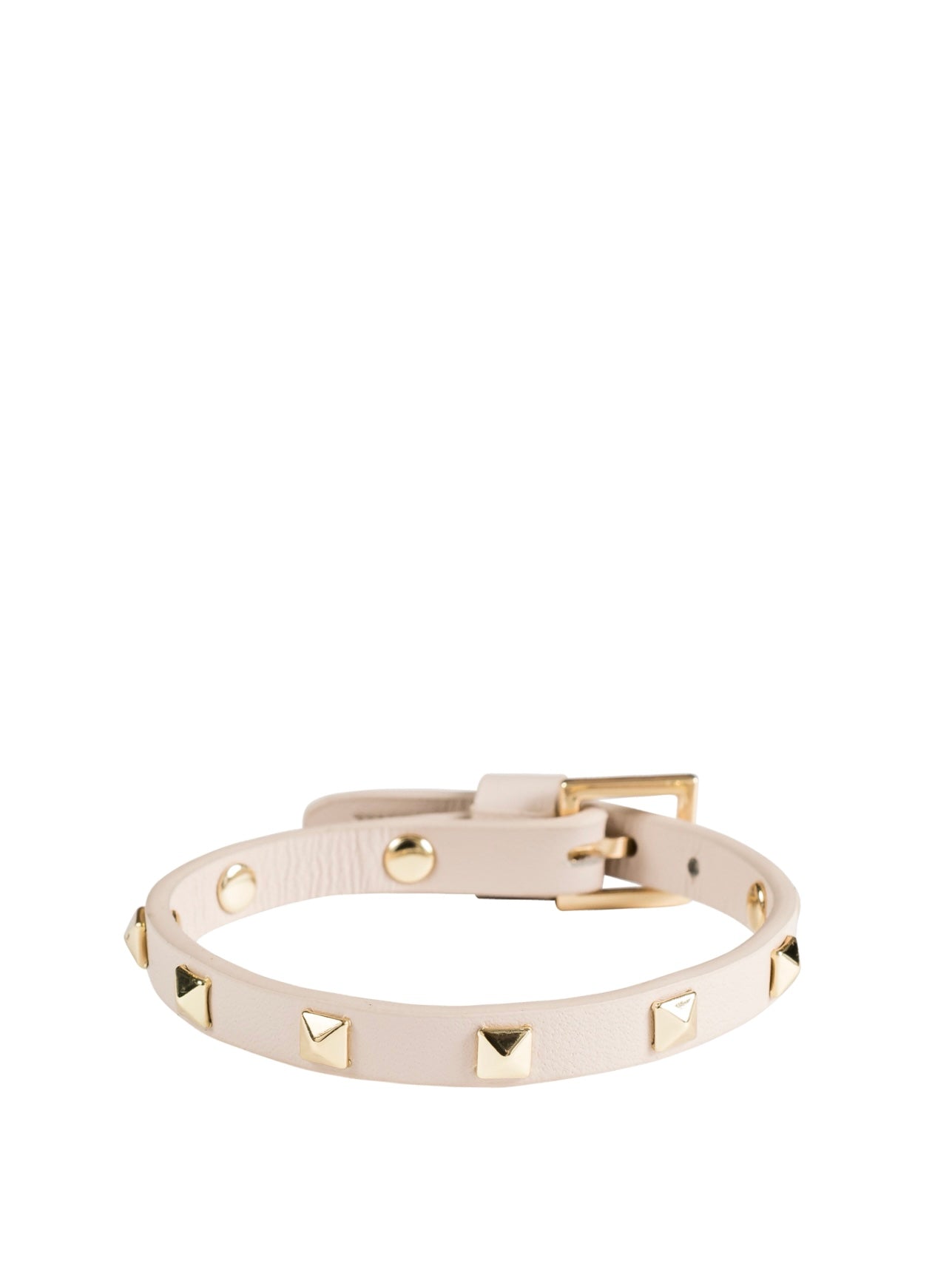 Leather Stud Bracelet Mini, Sand