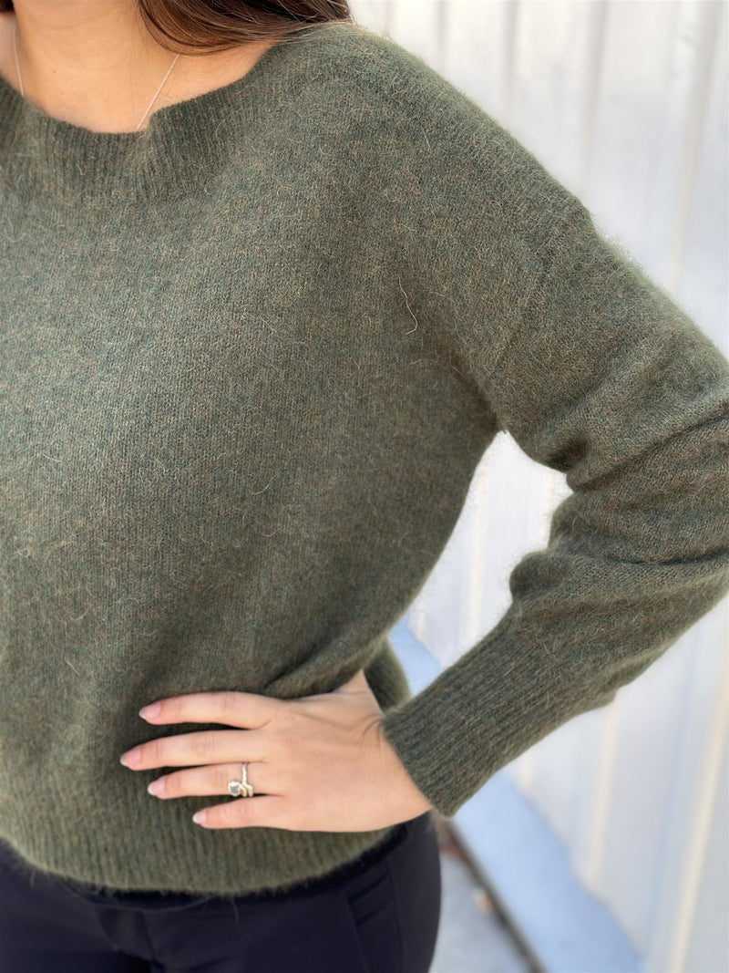 MALOU Pullover, Army melange