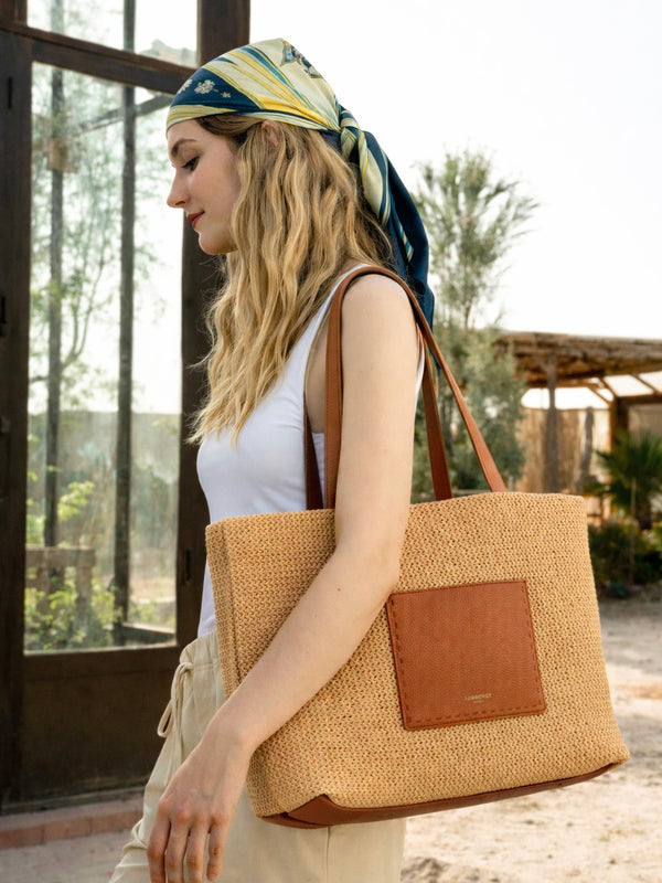 Cassis Large, Shopper, Straw/camel