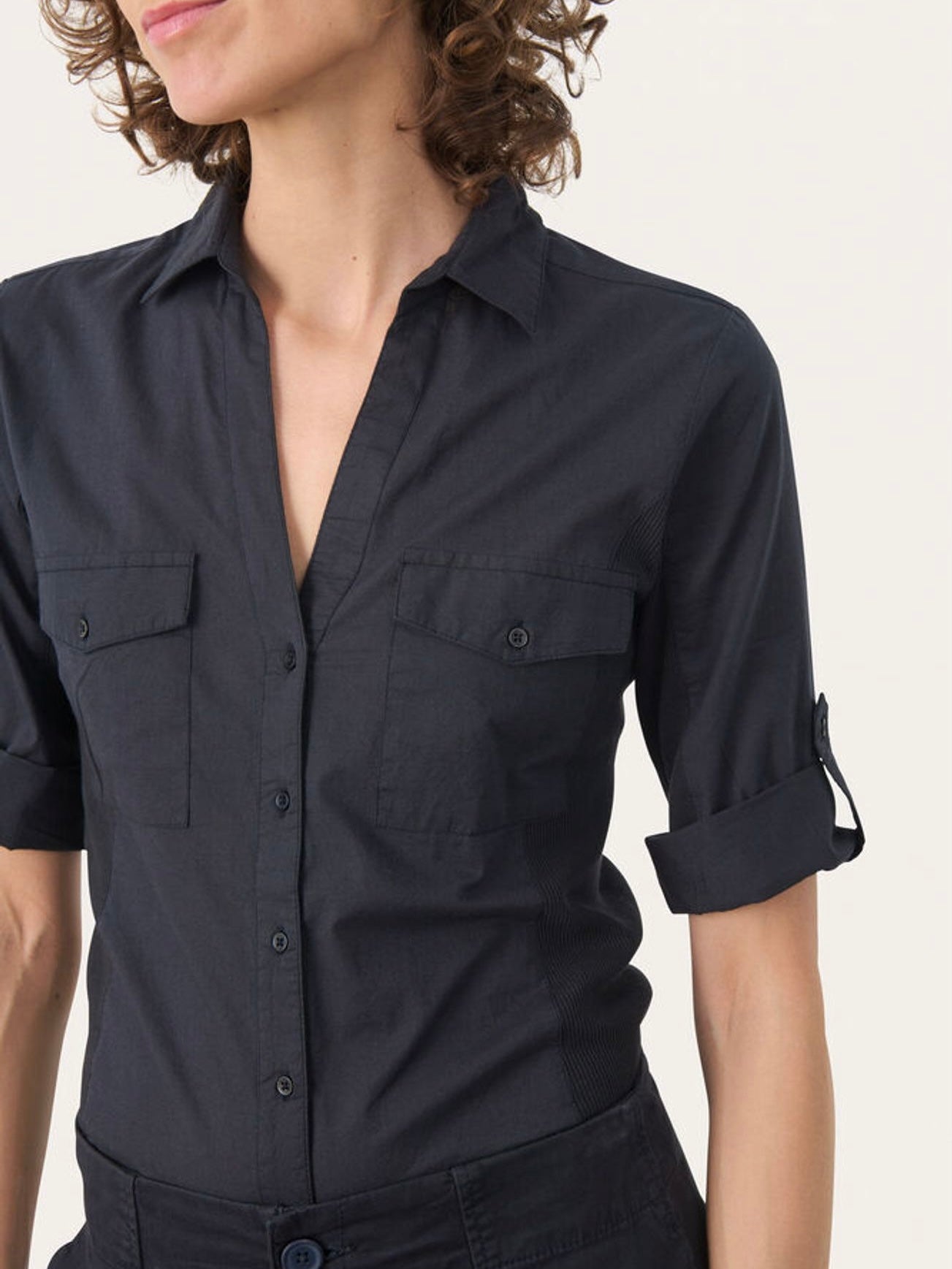 Cortnia PW Shirt, Dark Navy