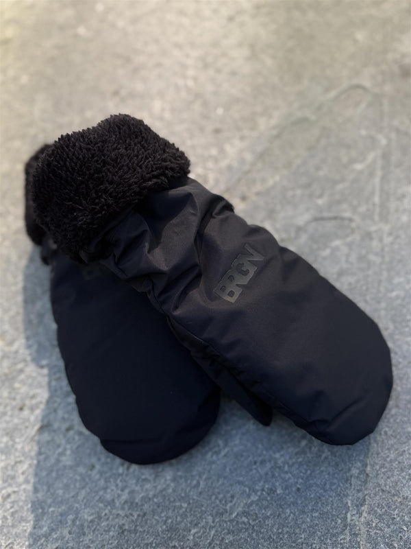 Puffer Mittens, Black
