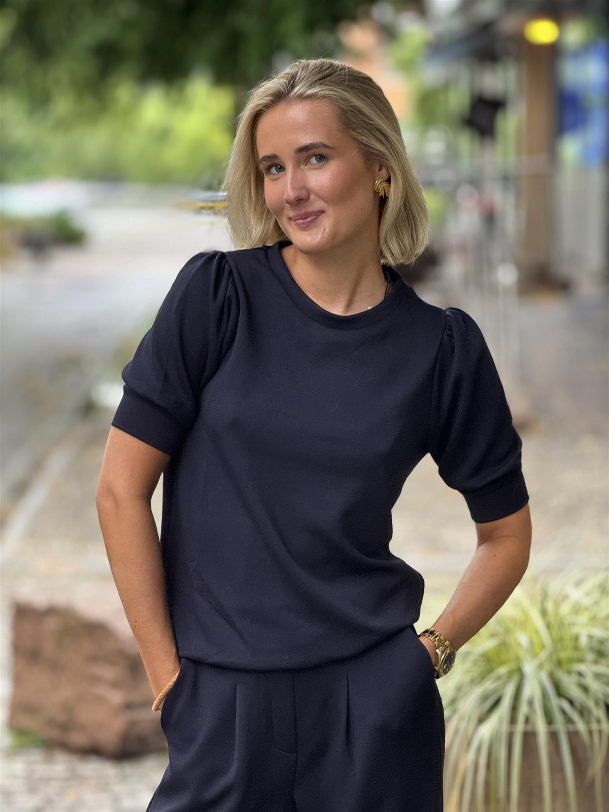 Candy Blouse, Navy