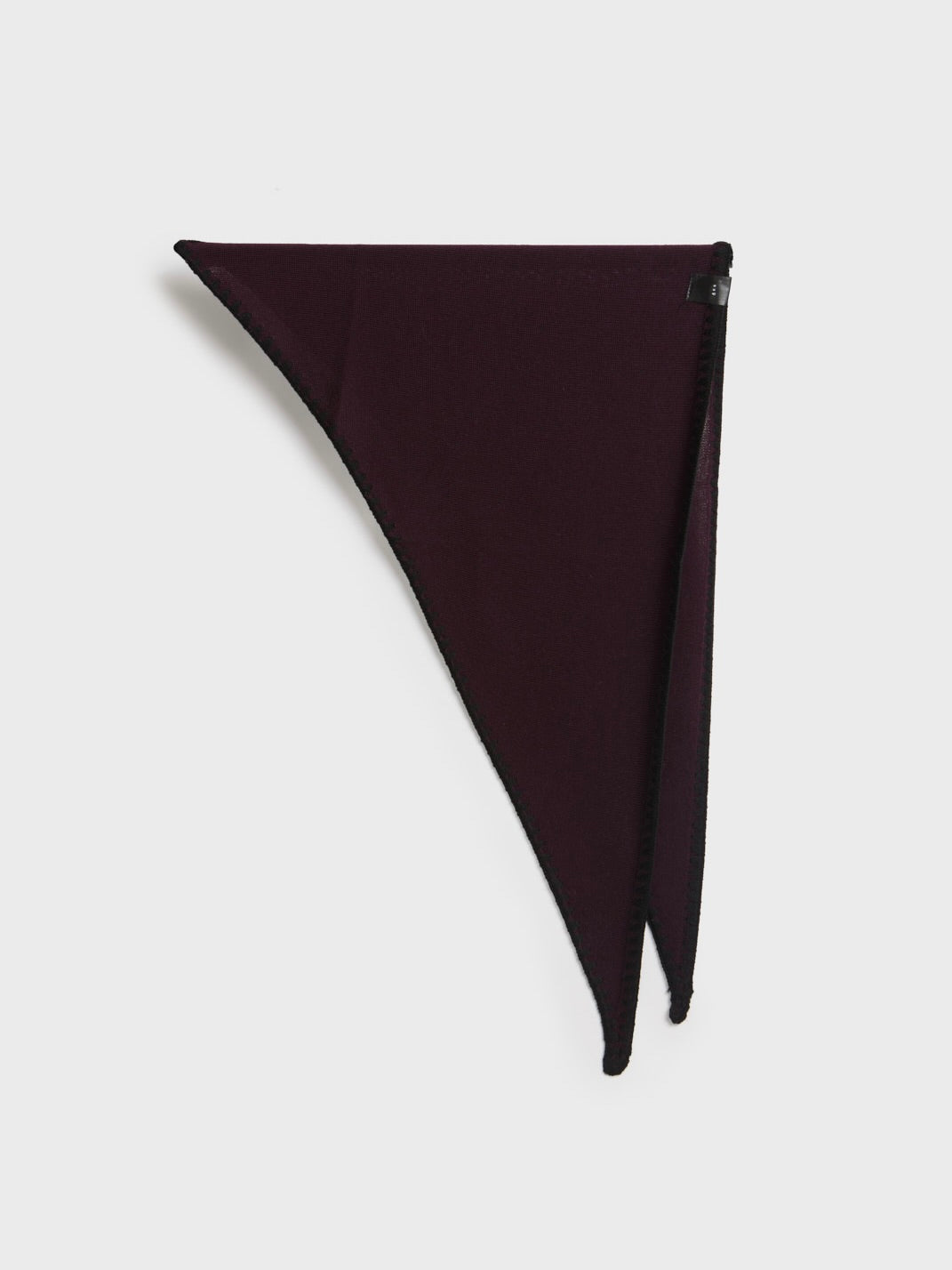 Mina Stitched Merino Scarf, Burgunder
