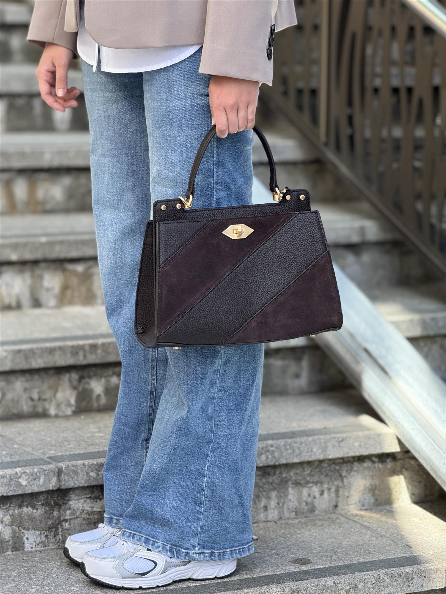 Trianon medium, Suede, Multi
