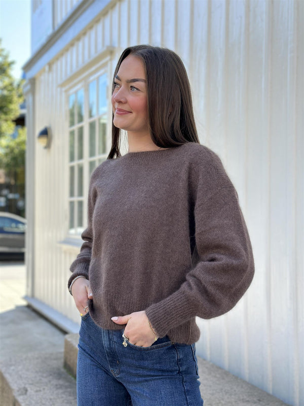 MALOU Pullover, Chocolate Melange