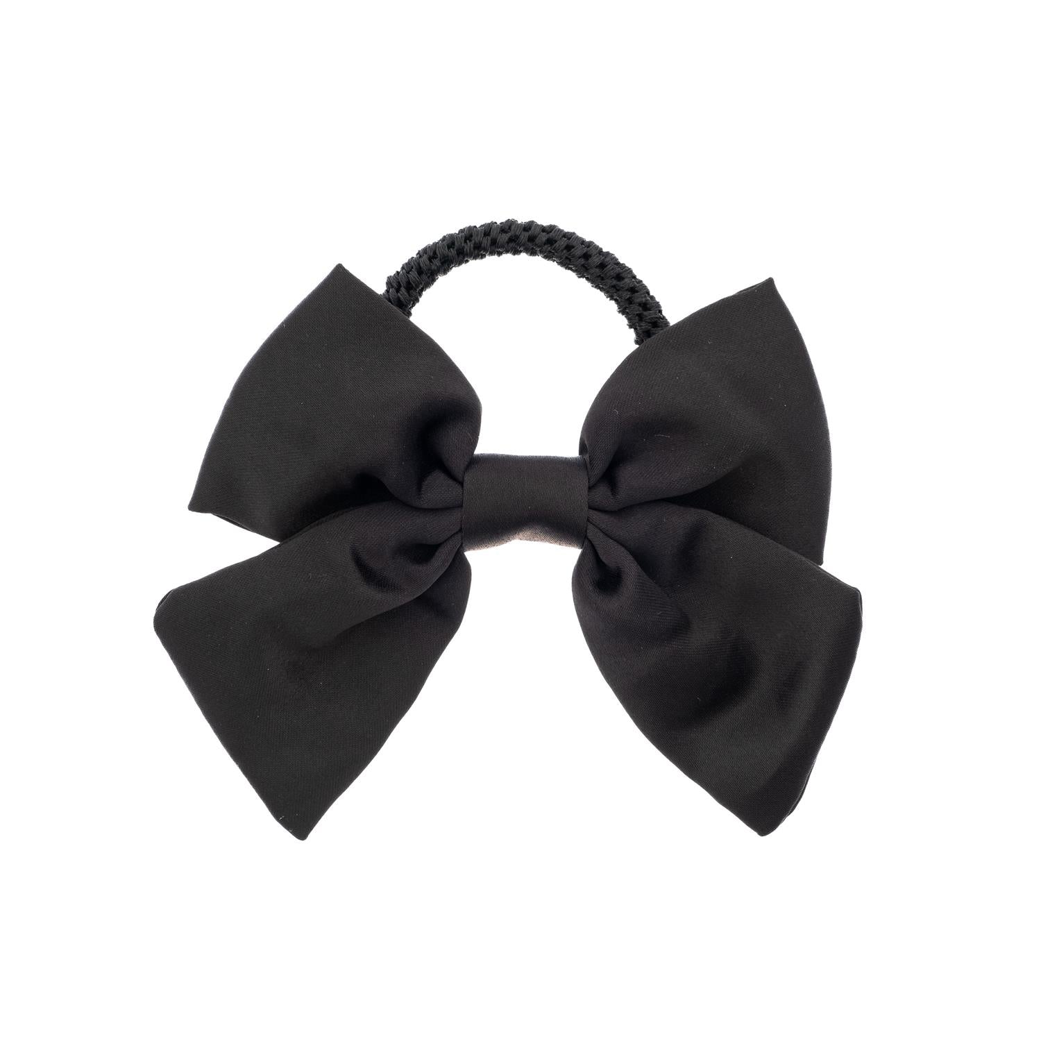 Satin Bow Hair Tie, Black