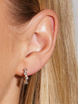 Earring Mixed Small Hoops, White