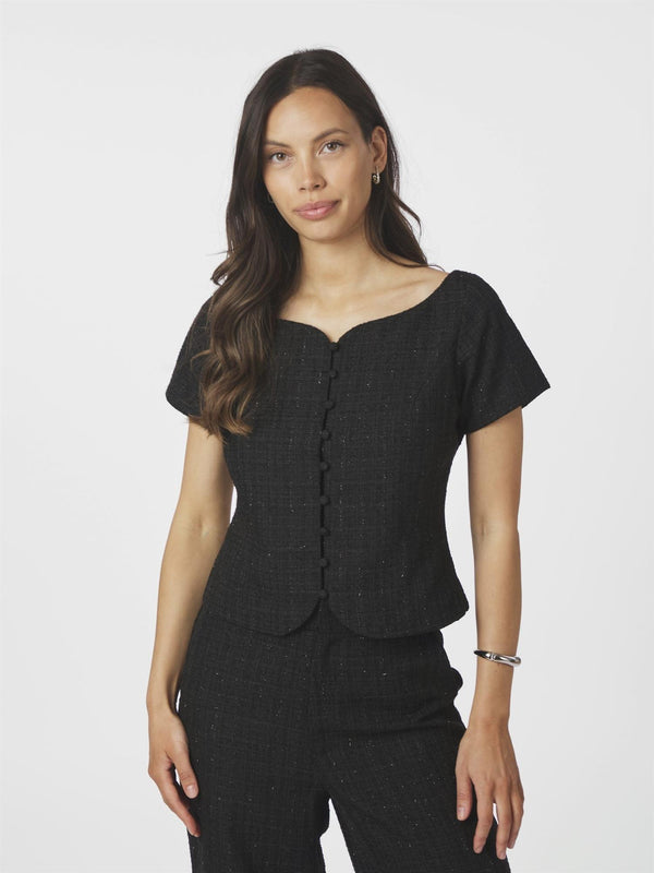 Tango Boucle Top, Black