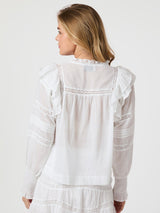 Mauri S Voile Blouse, White