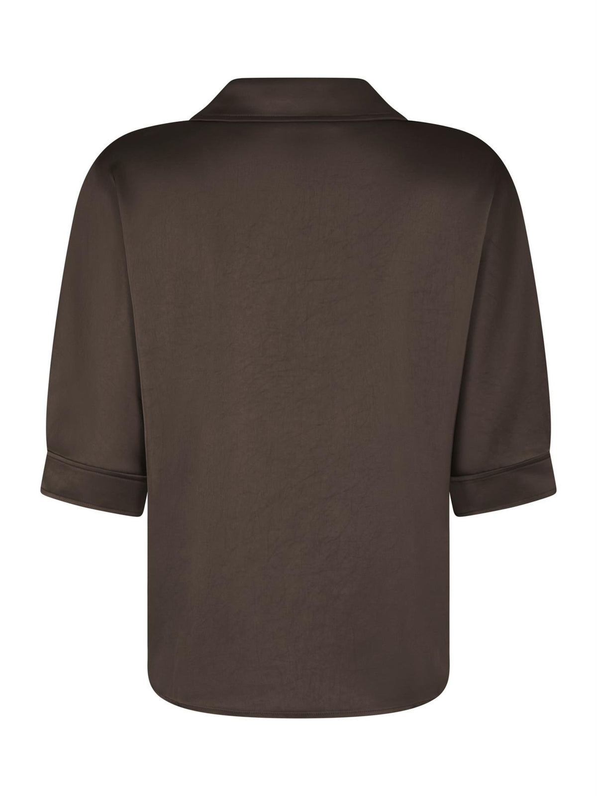 Carm Heavy Sateen Shirt, Dark Brown