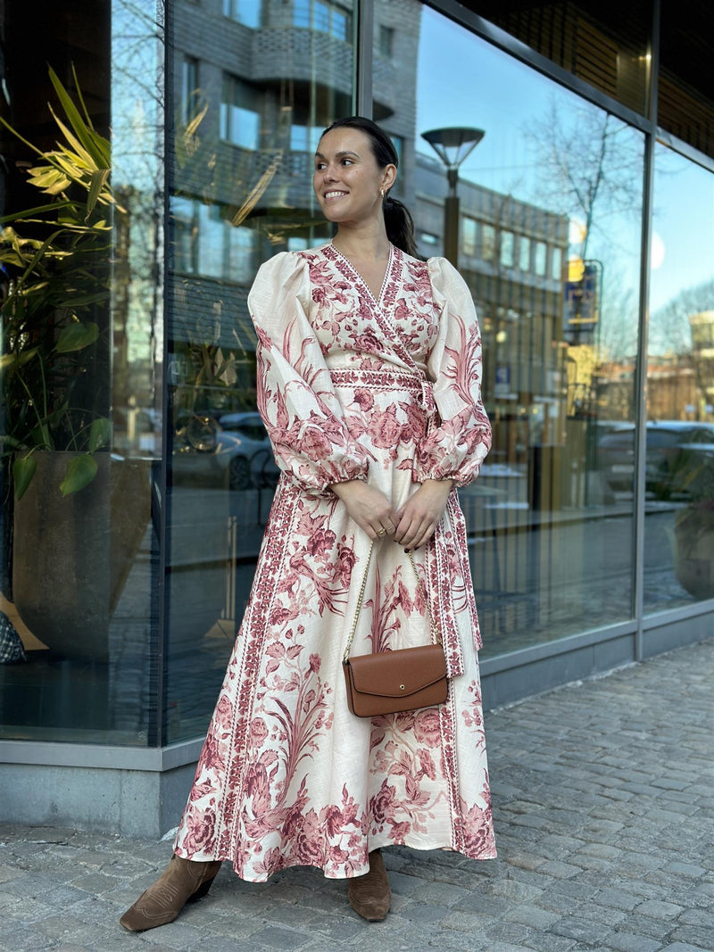 Wrap Dress, Beige