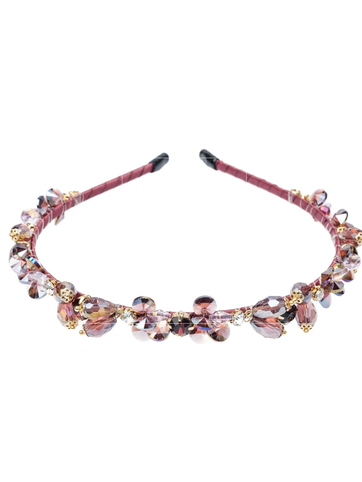 Crystal Hair Band, Burgunder
