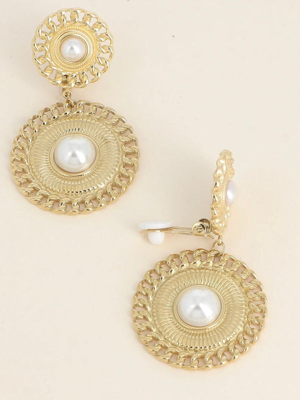 Pendant Clip curls, Gold