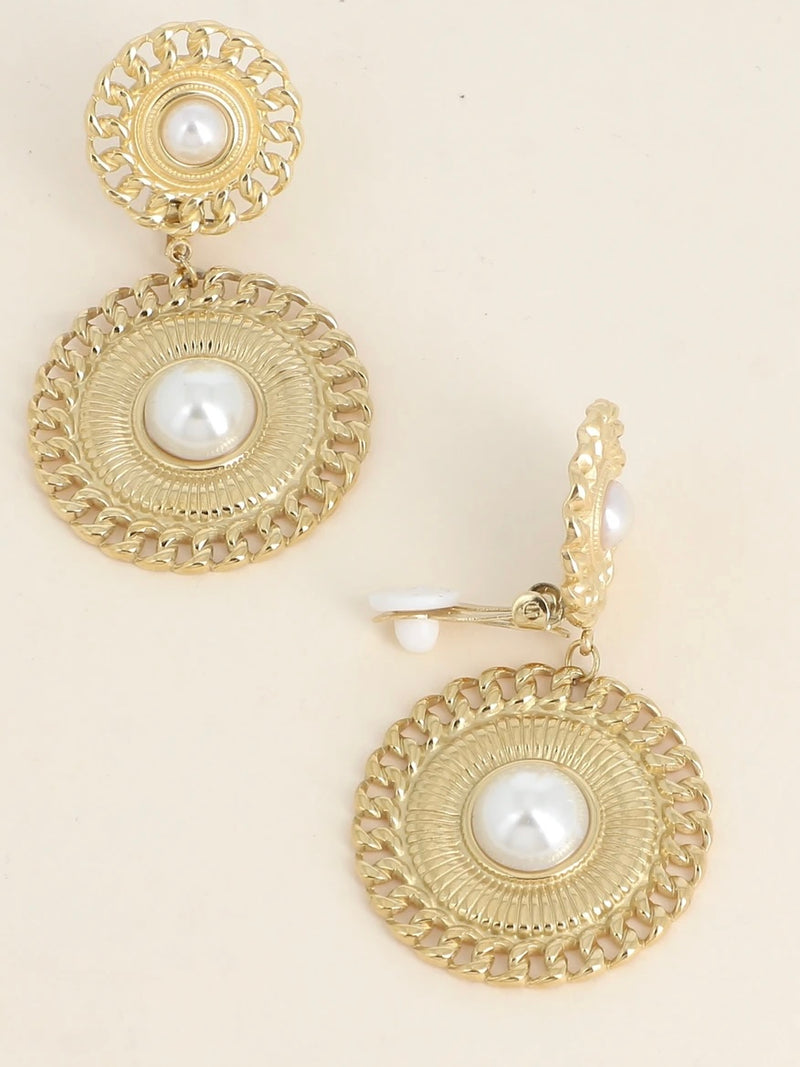 Pendant Clip curls, Gold