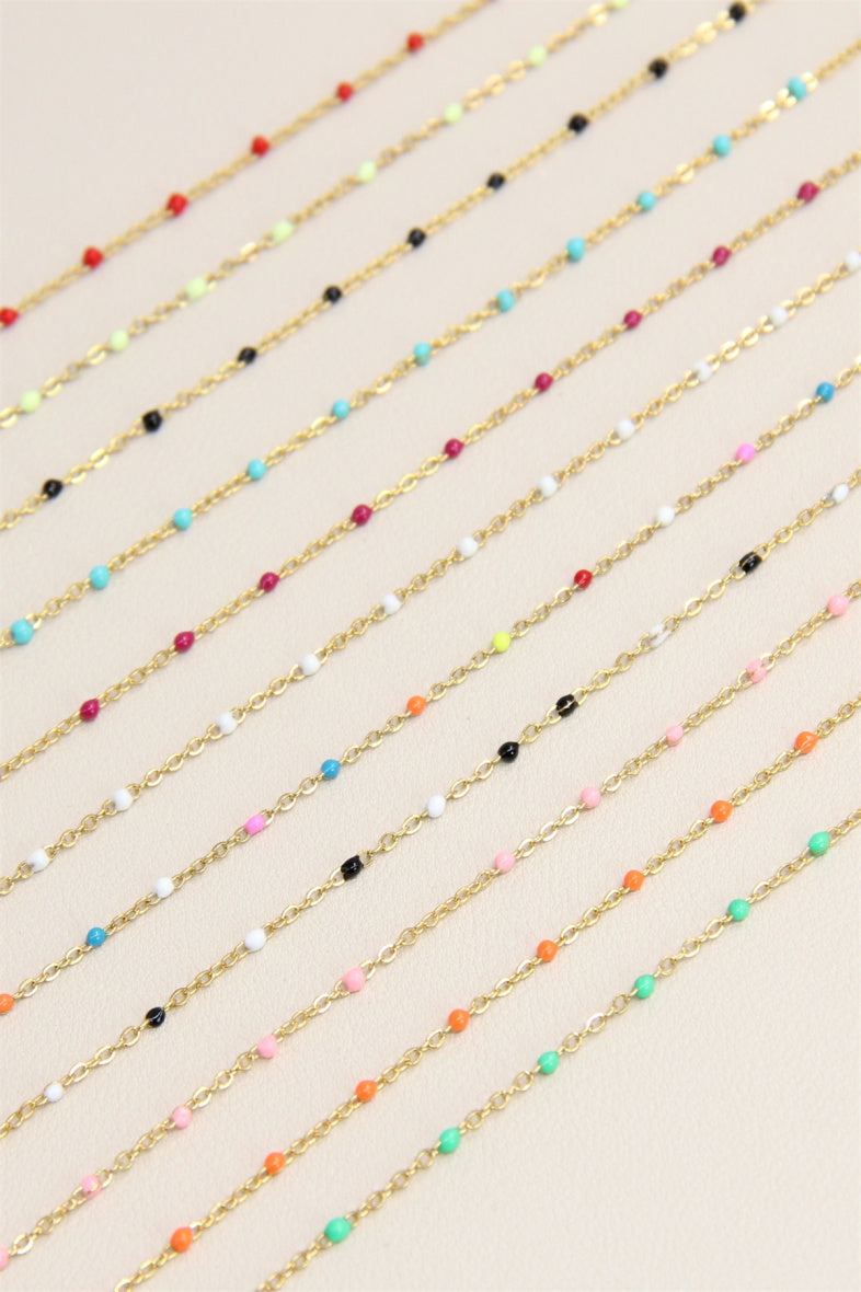 Necklace, small black beads