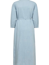 Nadija PW Dress, Whiteish Blue denim