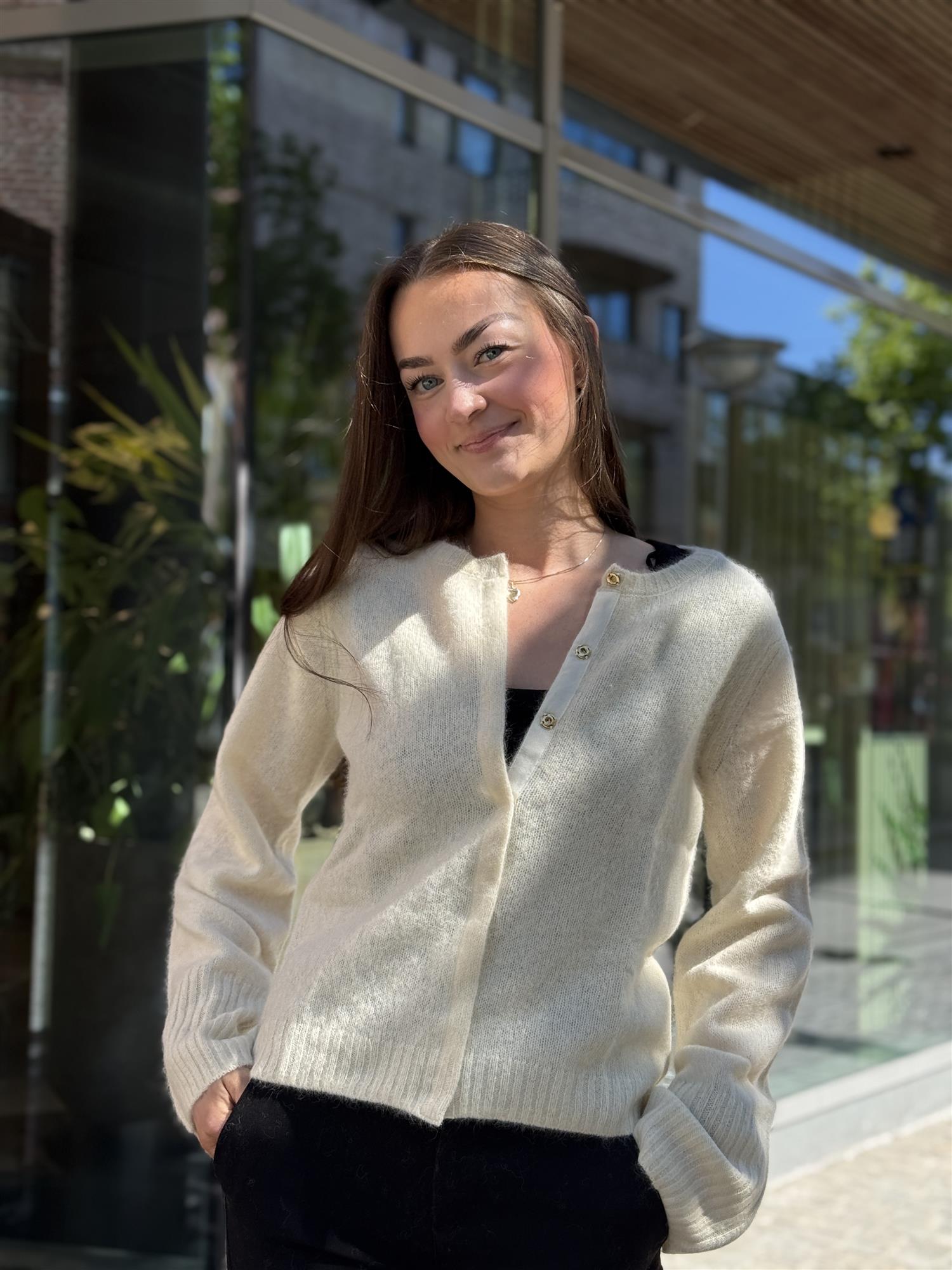 DUNA Cardigan, Off white