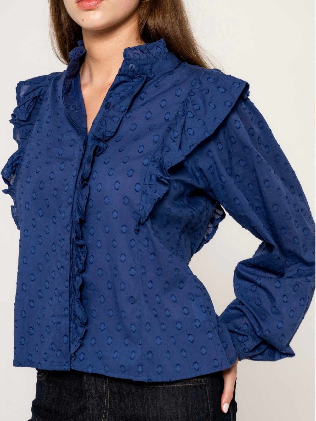 Maya Blouse, Day Blue