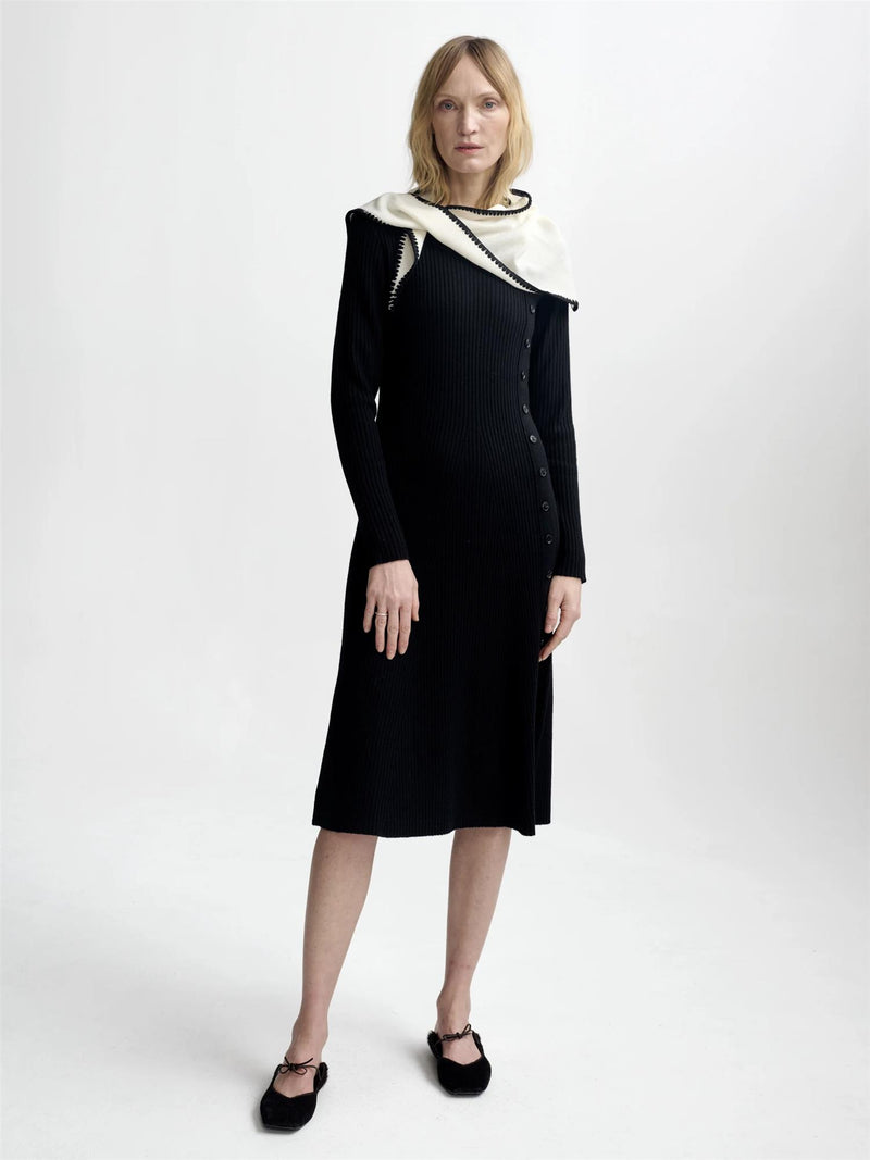Mima Merino Dress, Black