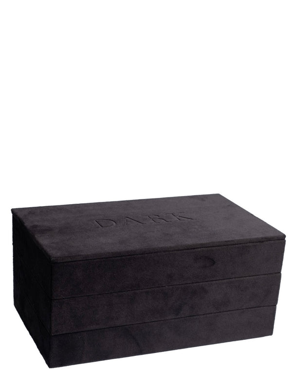 Velvet Stacker Jewellery Box, Black