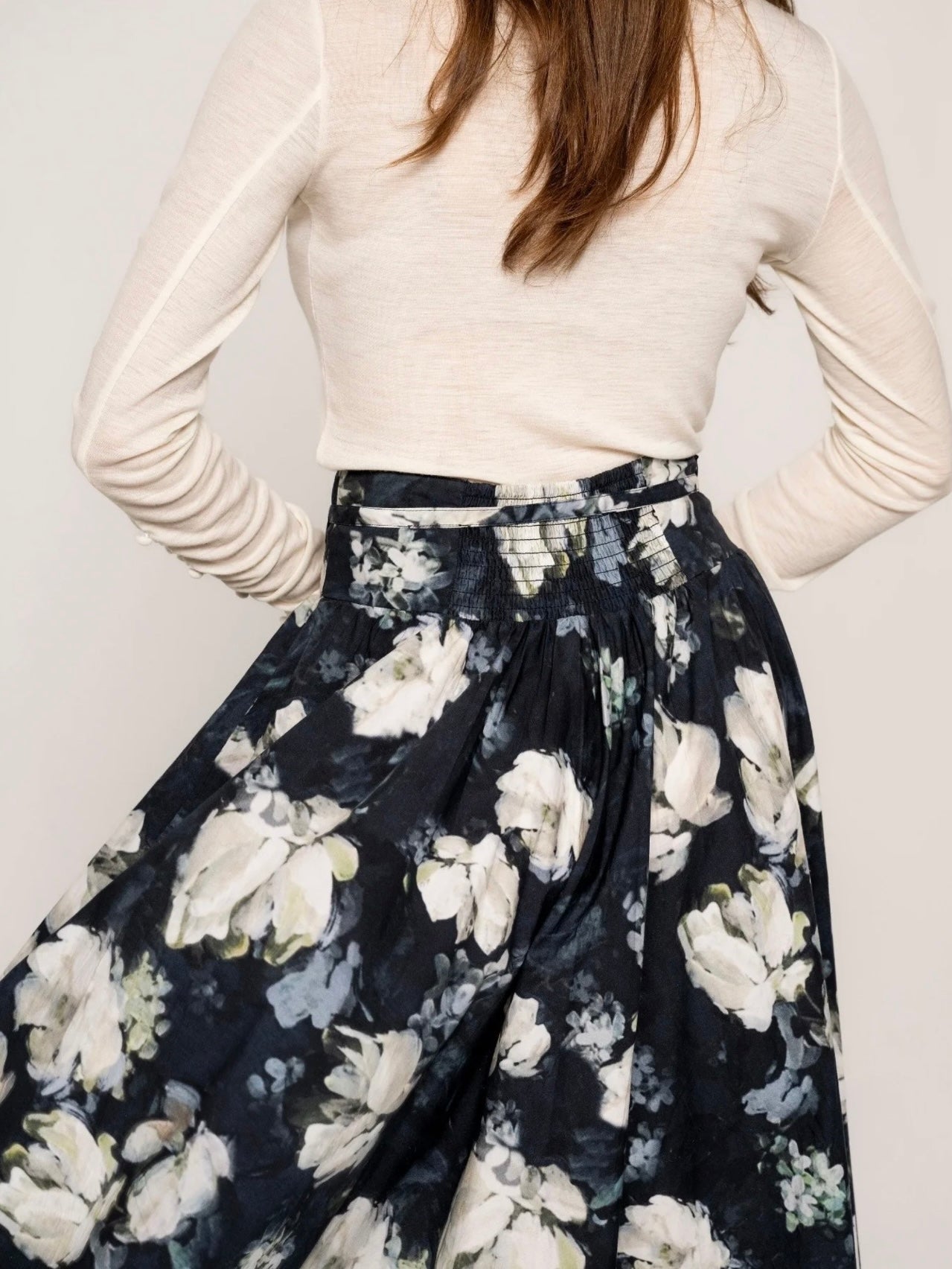 Astrid Skirt, Blue Garden