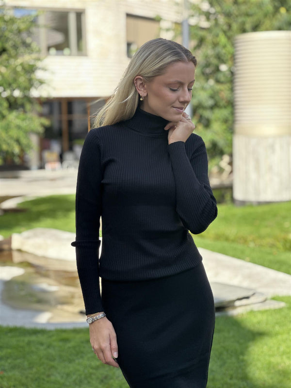 Pirette høyhals - Pullover, Black