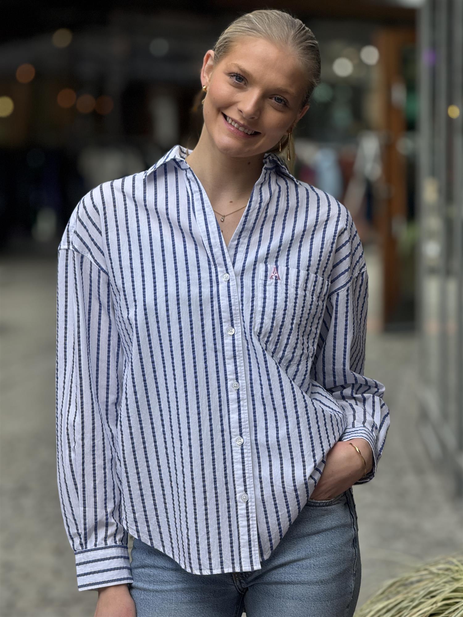 Venice Seersucker Butcher Stripe